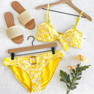 Aerie floral two piece bikini.